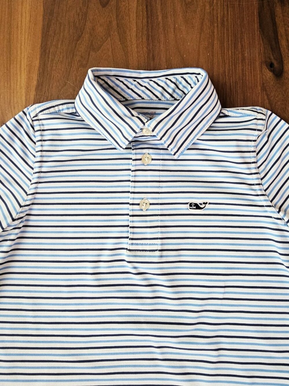 Vineyard Vines Sankaty Performance Polo Boys 3T Blue Stripe - Picture 7 of 9